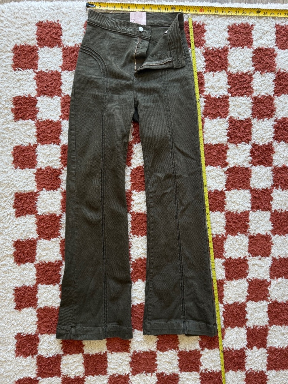 Revice Denim 100% Cotton Rollergirl - Deep Green - Size 28 - Picture 7 of 8